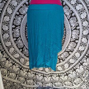 Sociology Faux Wrap Midi Skirt Sz L